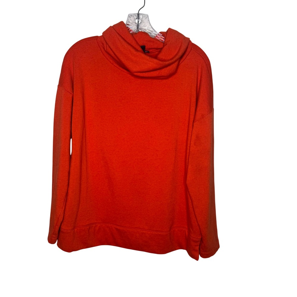 Talbots Orange Cowl Neck Sweatshirt Pullover Top Women's‎ Size L Cozy Warm